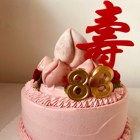 Longevity peach mousse cake Customized cakes for all occasions
