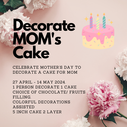 Decorating A cake for MOM 5"