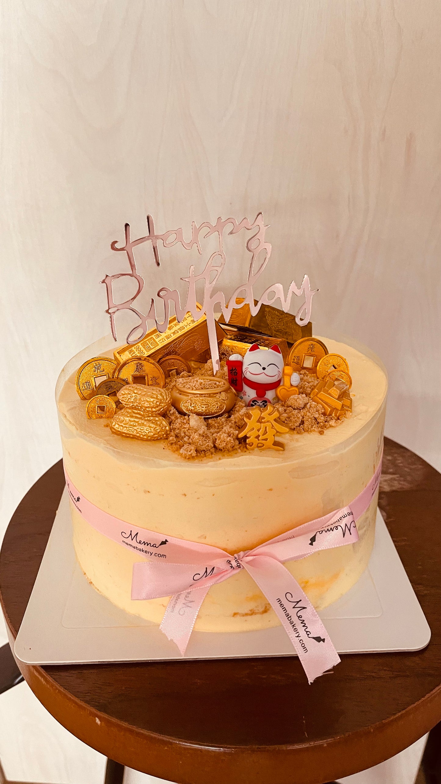 Longevity peach mousse cake Customized cakes for all occasions