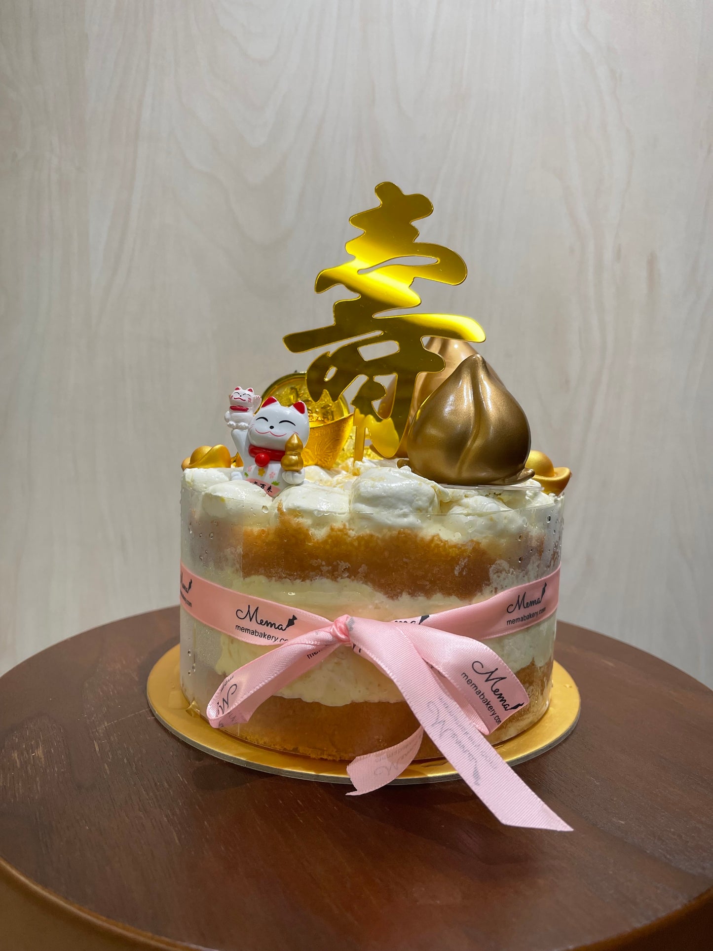Longevity peach mousse cake Customized cakes for all occasions