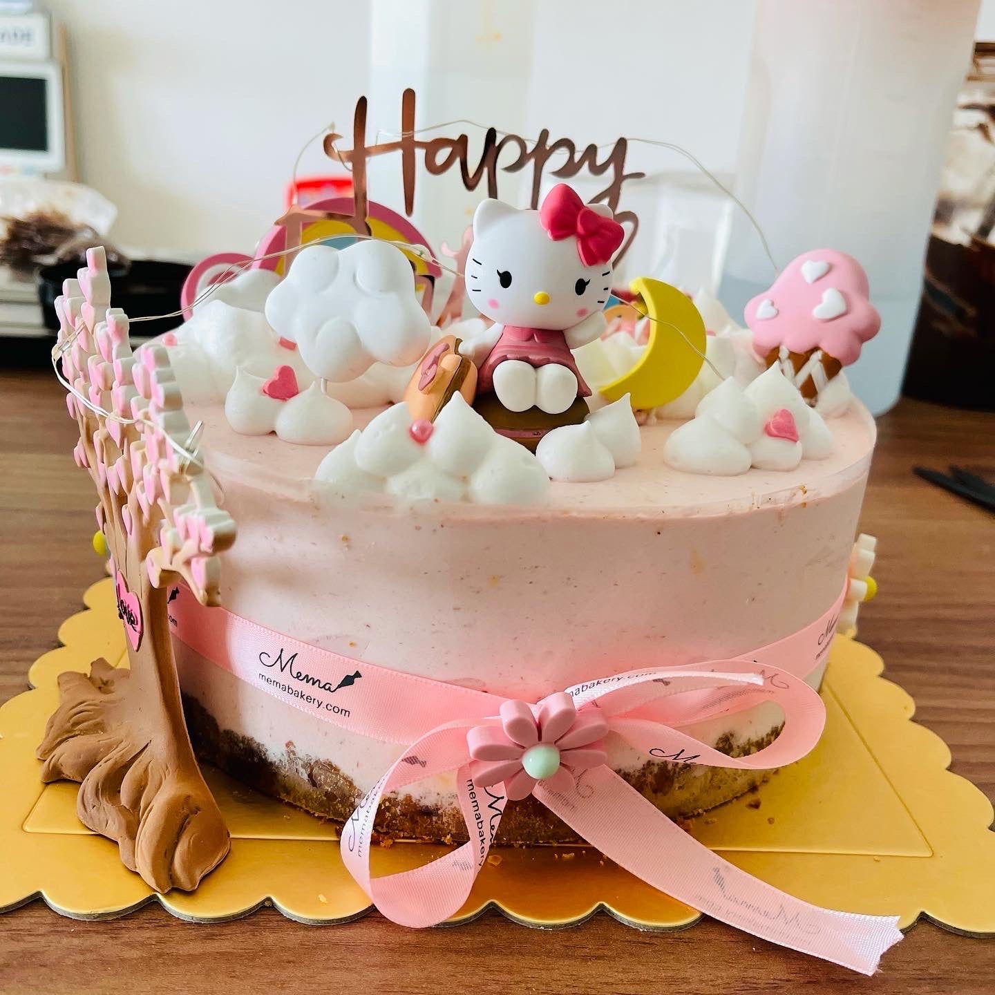 Longevity peach mousse cake Customized cakes for all occasions