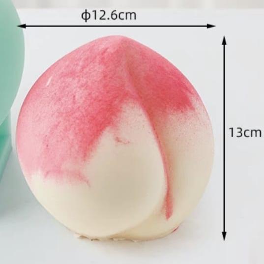 6inch Peaches Shape Longevity Mousse Cake