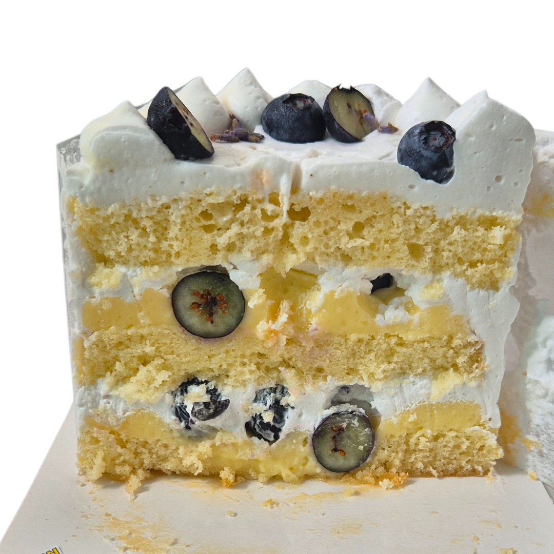 Lemon Blueberries Lavender tea cake