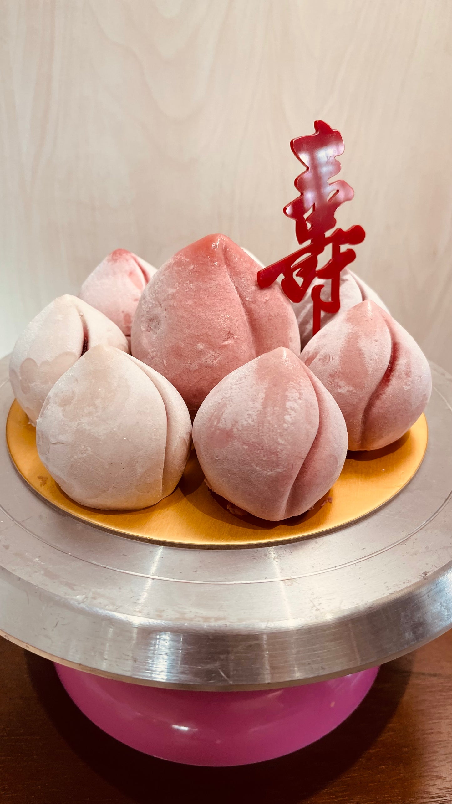 Peaches Shape Longevity Mousse Cake