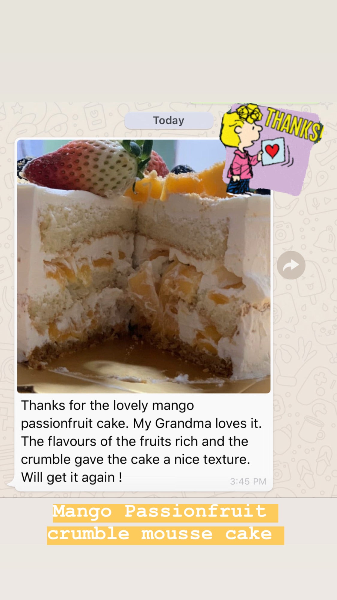 Mango Passionfruit Streusel Cake