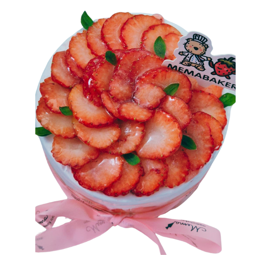 Tower of Love – Strawberry Cake Sablé (4-inch, Perfect for 2)