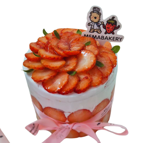 Tower of Love – Strawberry Cake Sablé (4-inch, Perfect for 2)