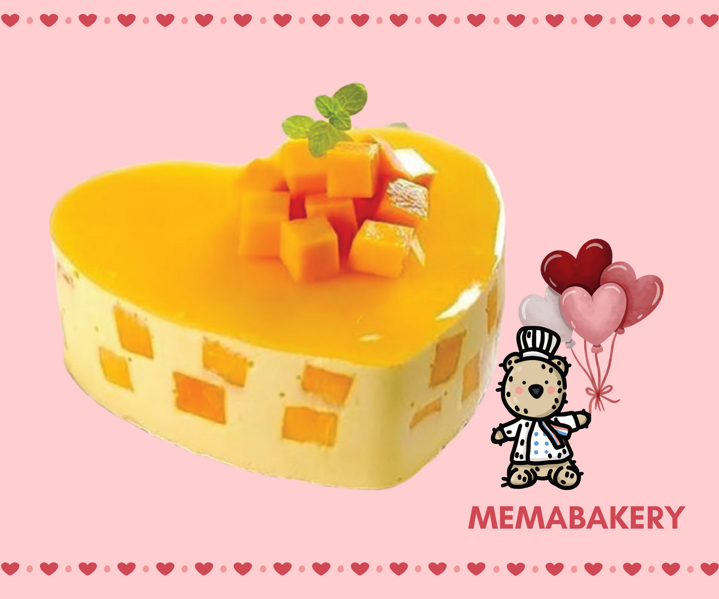 Mango Cake Heart 5inch