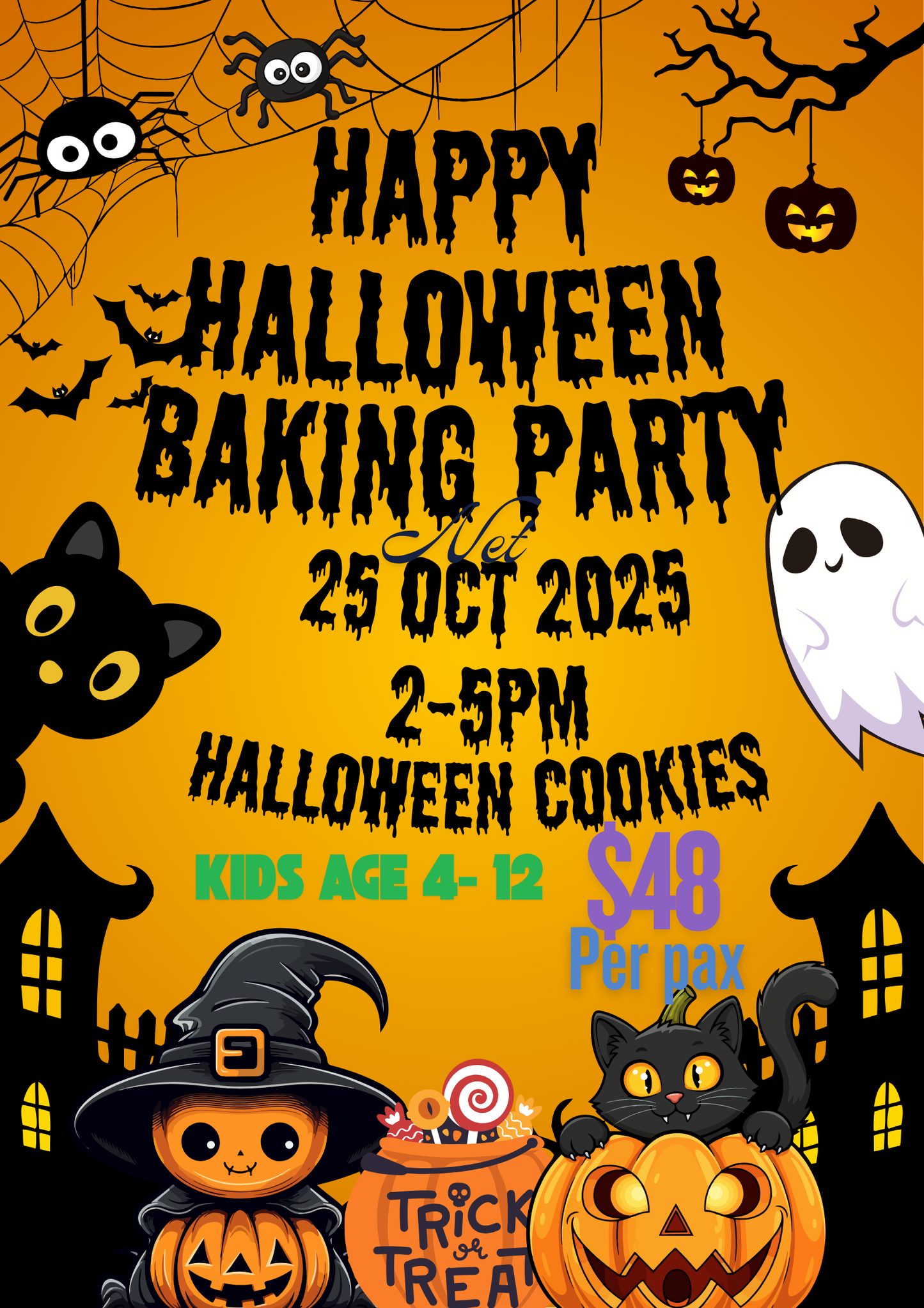 Halloween Icing cookies (workshop) (left 2 slot)