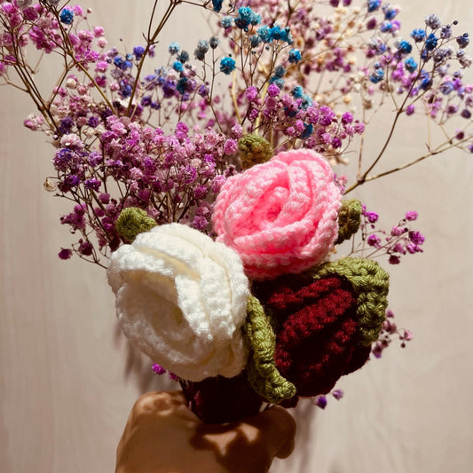 Hand Knit Rose